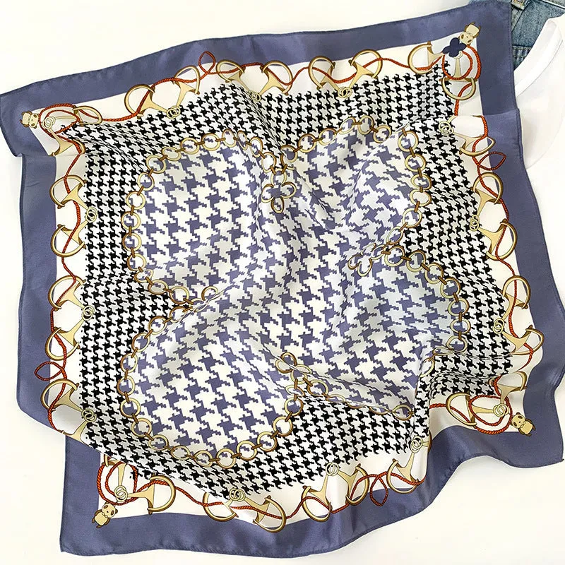 Sunscreen Silk Scarf Small Square Scarf Women's Spring And Autumn South Korea Silk Thin Versatile Mulberry Silk Elegant Scarf Internet Celebrity Small Scarf