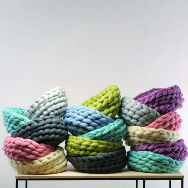 Super Thick Soft Yarn Knitting Light dark Pastel color