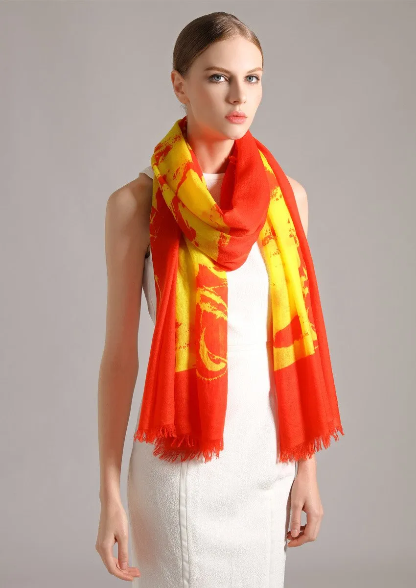 Superfine baby cashmere scarf by Junko Koshino