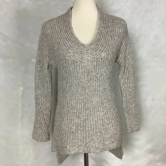 Ted Baker Beige V-Neck Rieliaa Alpaca Blend Sweater