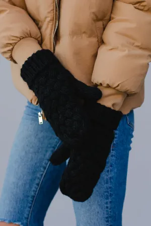 Textured Knit Mittens