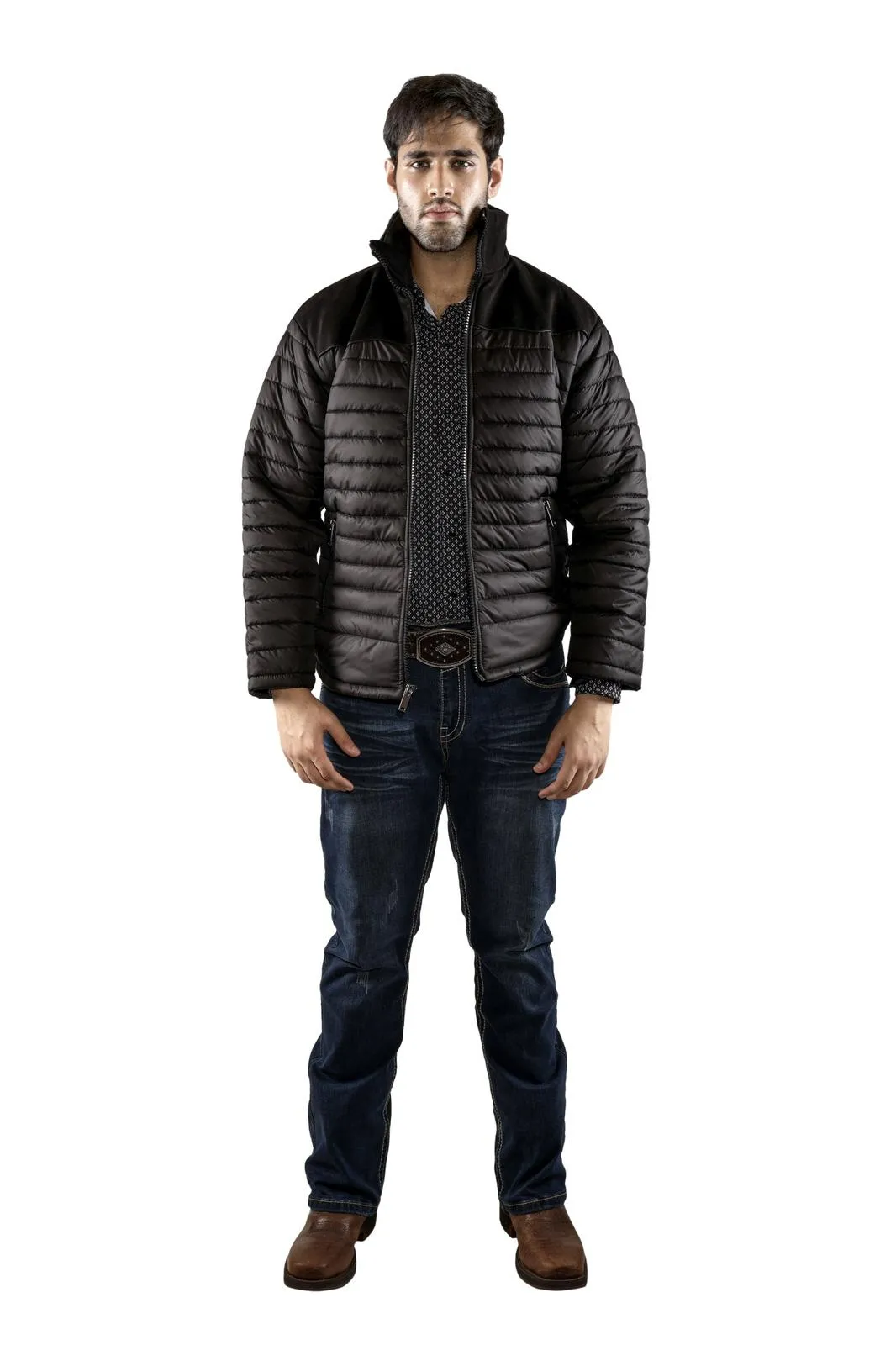 The American West Black Softshell/Puffer Jacket