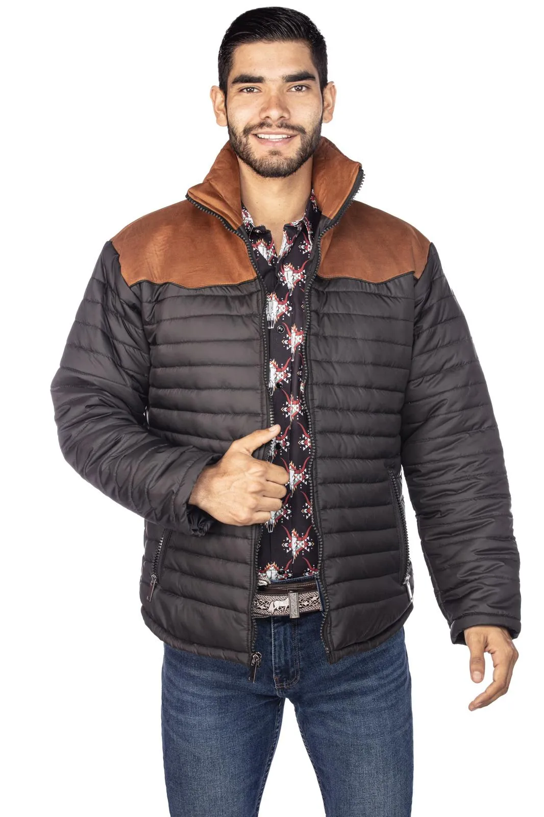 The American West Brown Suede/Puffer Jacket