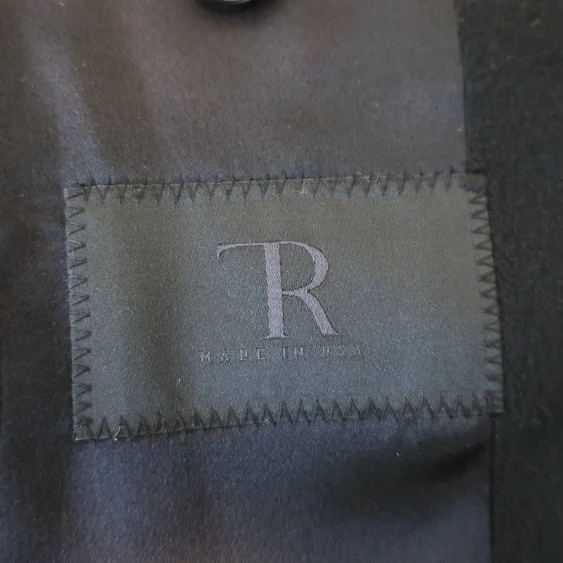 The Row Croc-Embossed Elbow Patch Blazer Black Size 4 Two-Button Jacket