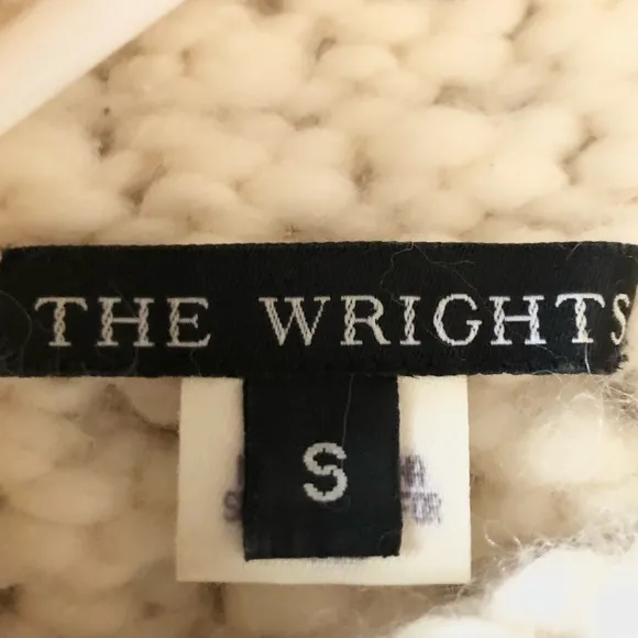 The Wrights Wool Sleeveless Turtle Neck Sweater Chunky Knit Size Small