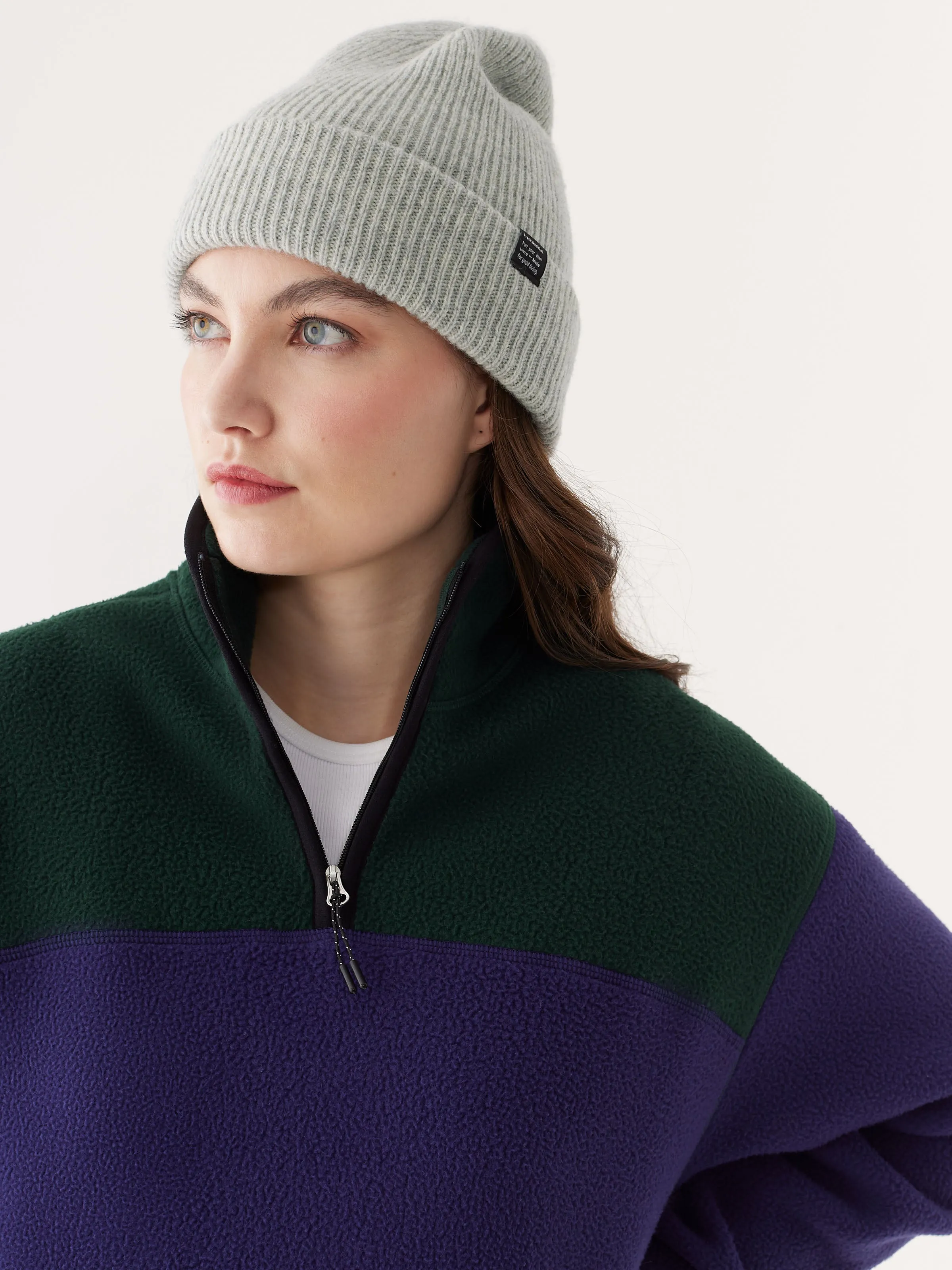 The Yak Wool Beanie in Light Grey