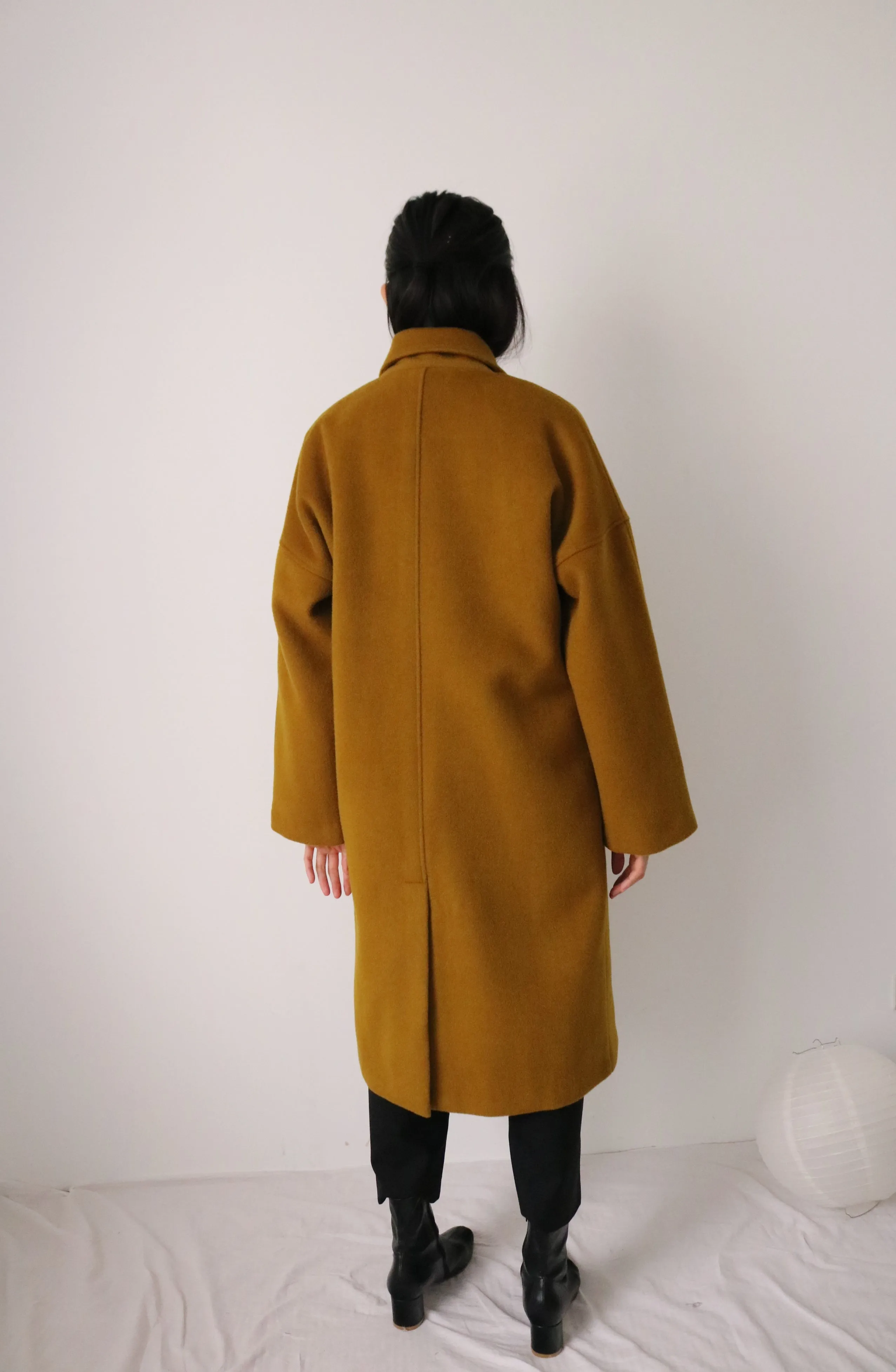 Theory coat-dark mustard