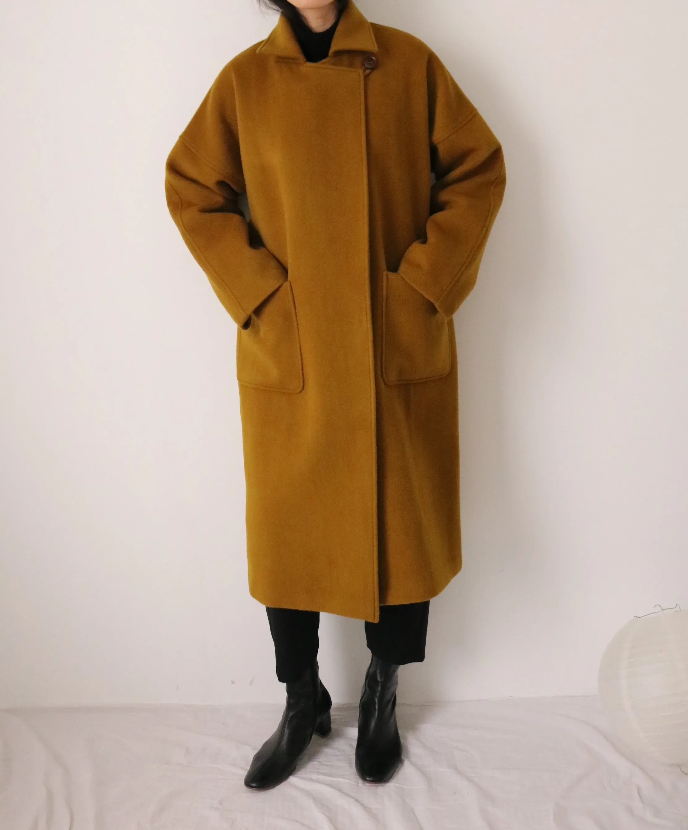 Theory coat-dark mustard