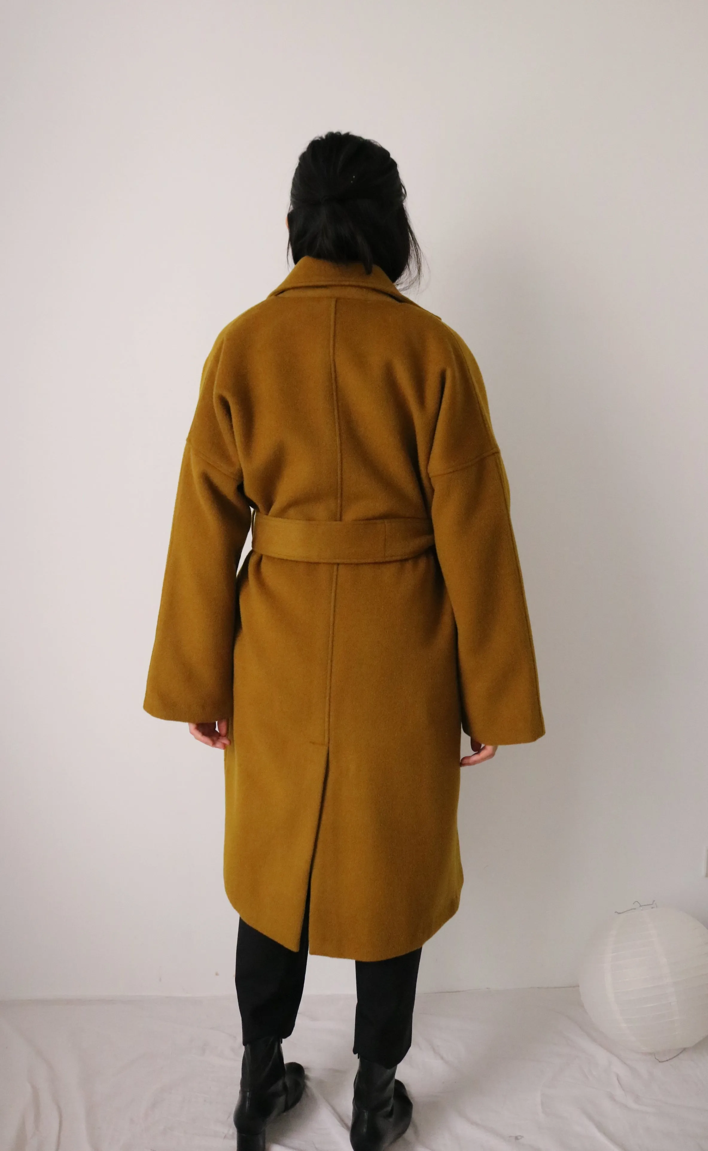 Theory coat-dark mustard