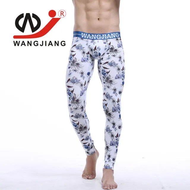 thermal underwear Winter Warm pants Men Long Johns Cotton Printed Thermo leggings spandex tights and leggings clothes for men