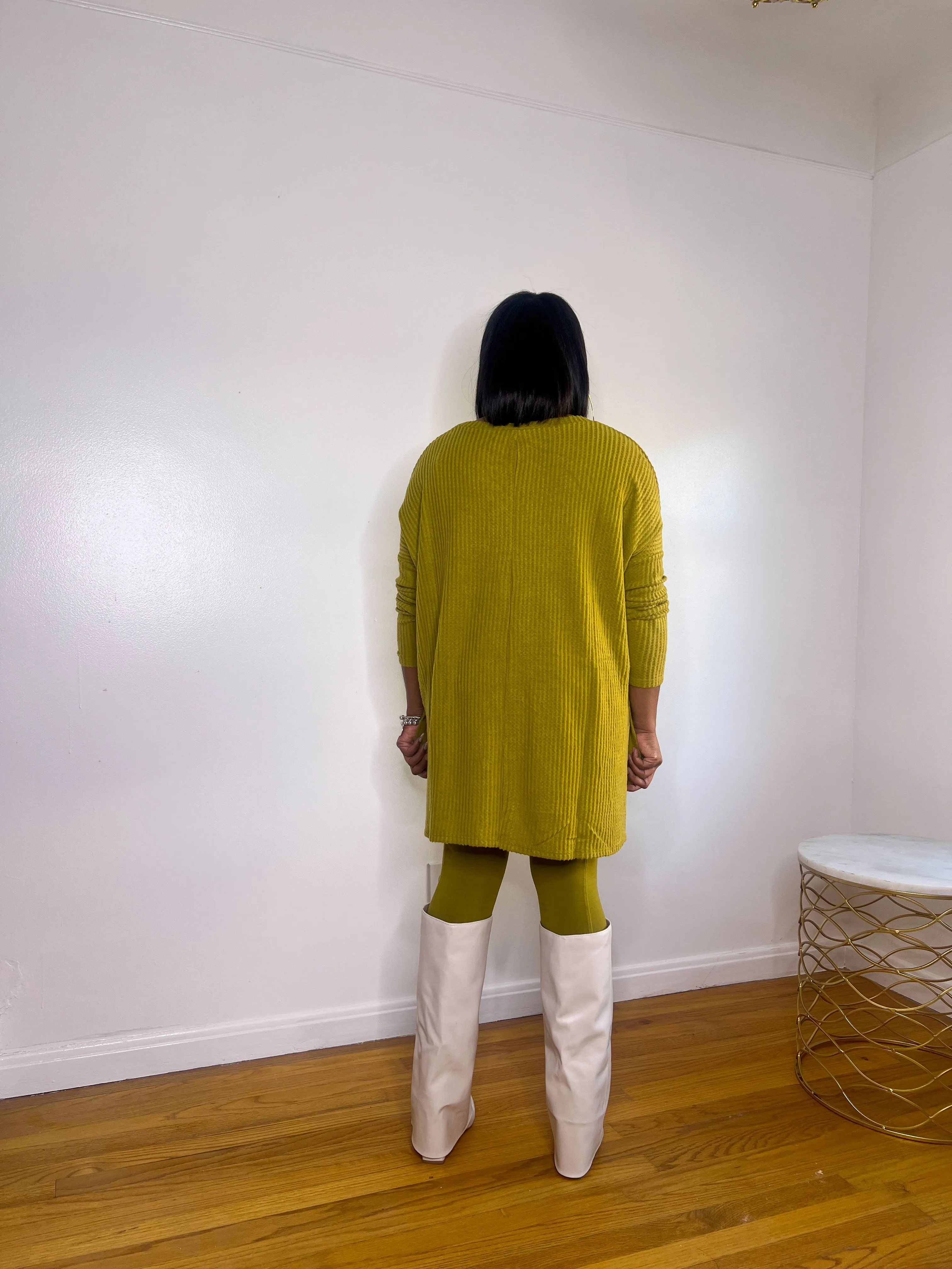 Thermal V-neck Waffle Sweater