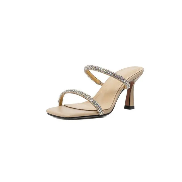 Thin High Heels Sandals Genuine Leather