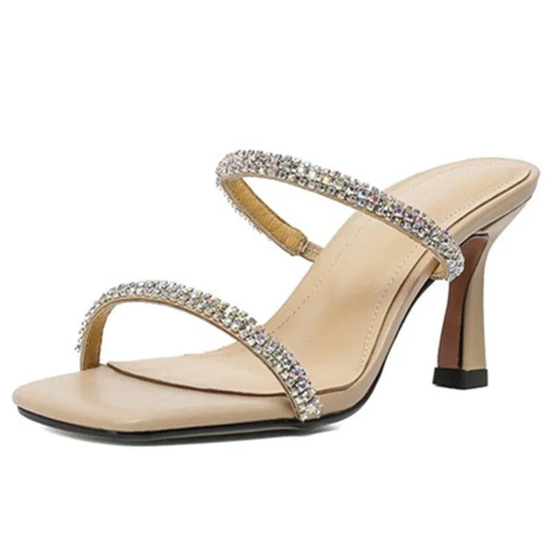 Thin High Heels Sandals Genuine Leather