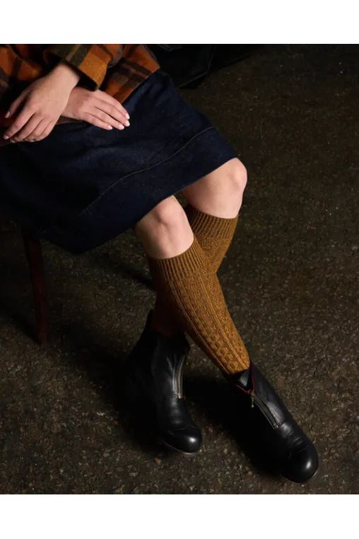 TIGHTOLOGY MERINO WOOL SOCKS - VINTAGE MUSTARD