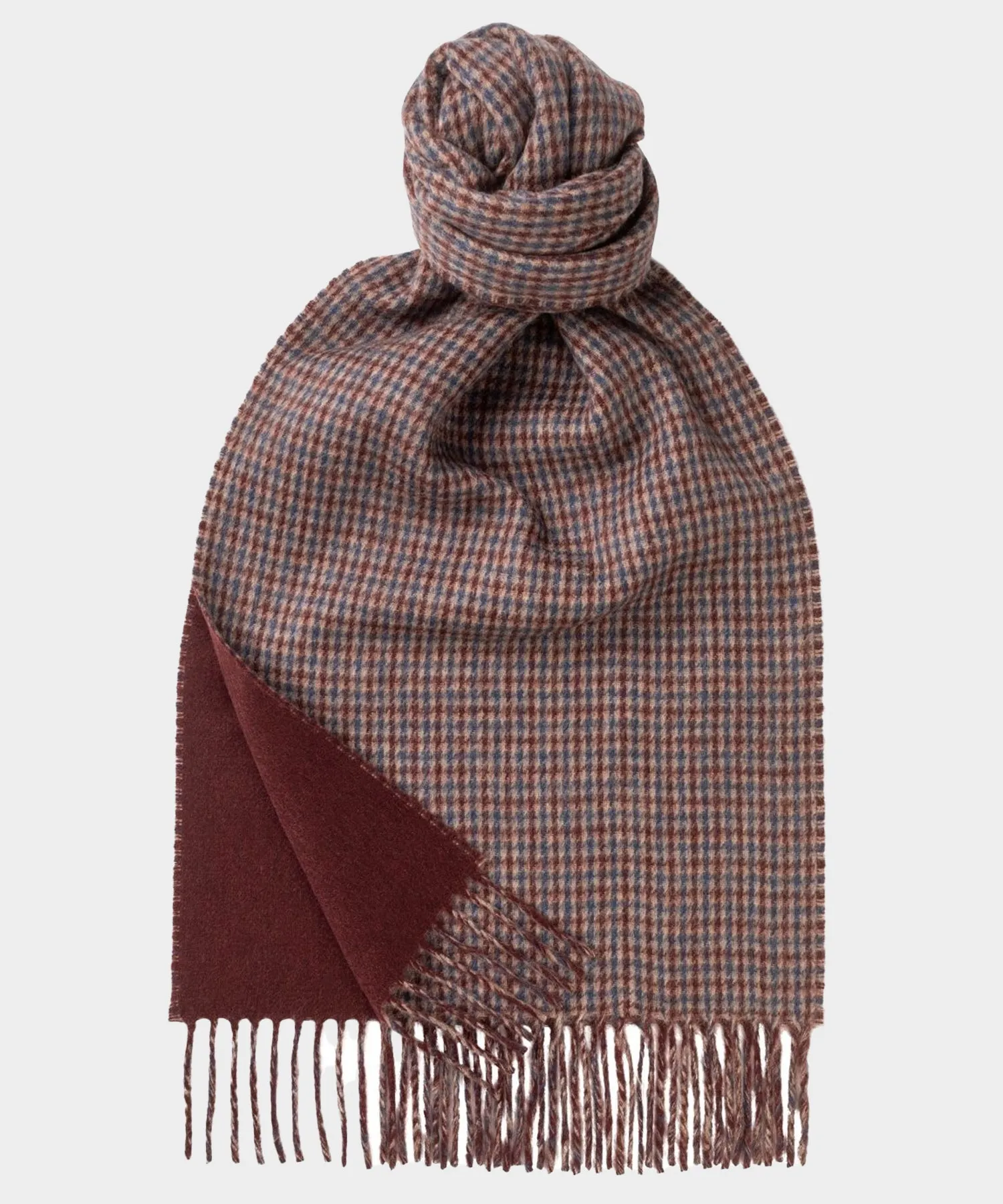 Todd Snyder x Joshua Ellis Double Faced Cashmere Scarf in Wine