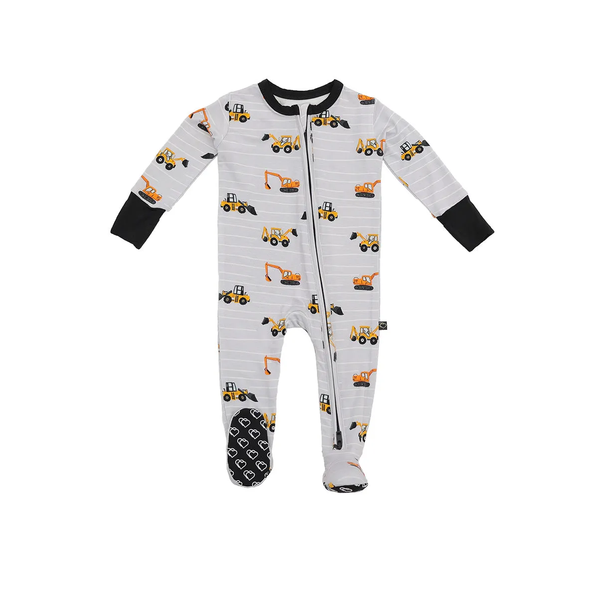 Tristan's Tractors Zipper Footie