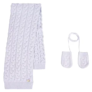 Trousseau Blue Scarf Set in 0-3 months