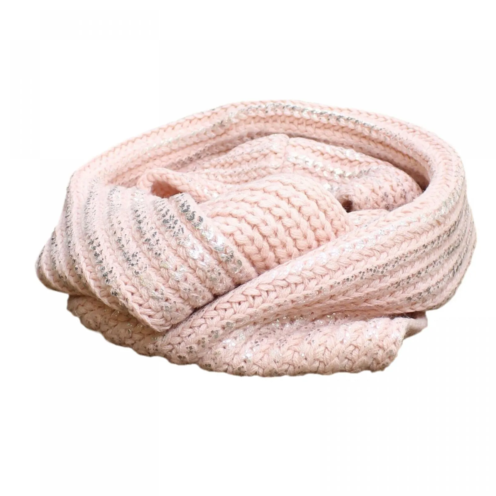 Tucker   Tate Girl's Chunky Knit Metallic Accents Cold Weather Infinity Scarf