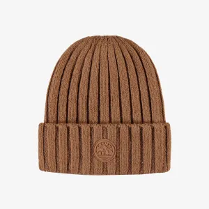 Tuque en tricot brune, enfant || Brown knitted toque, child