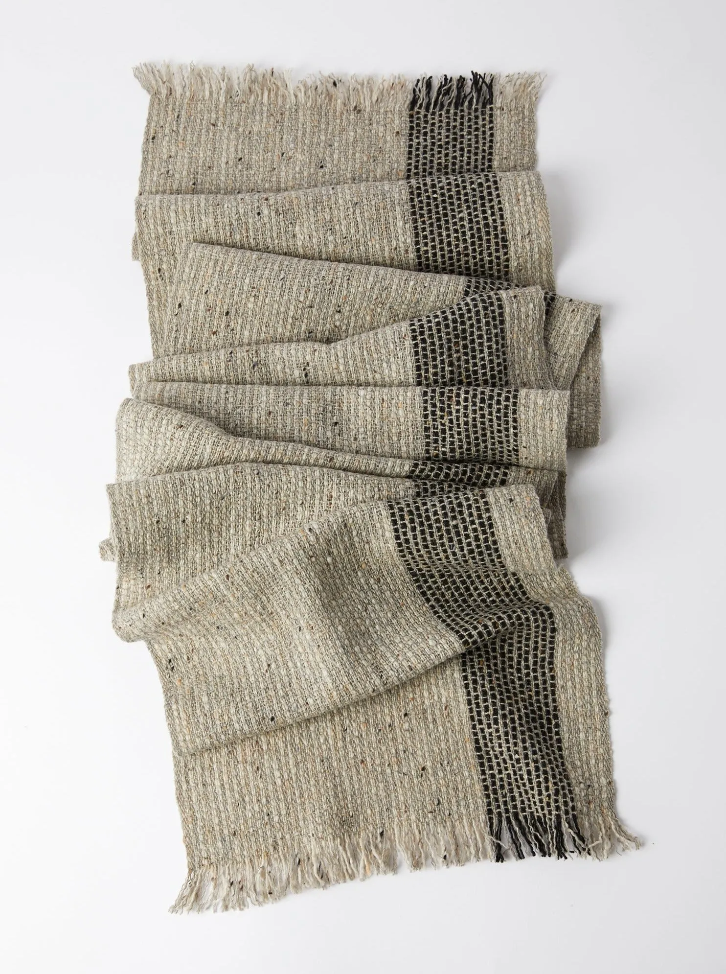 Tweed Emphasize Narrow Scarf - Ash Stripe - Inc. 20% Off