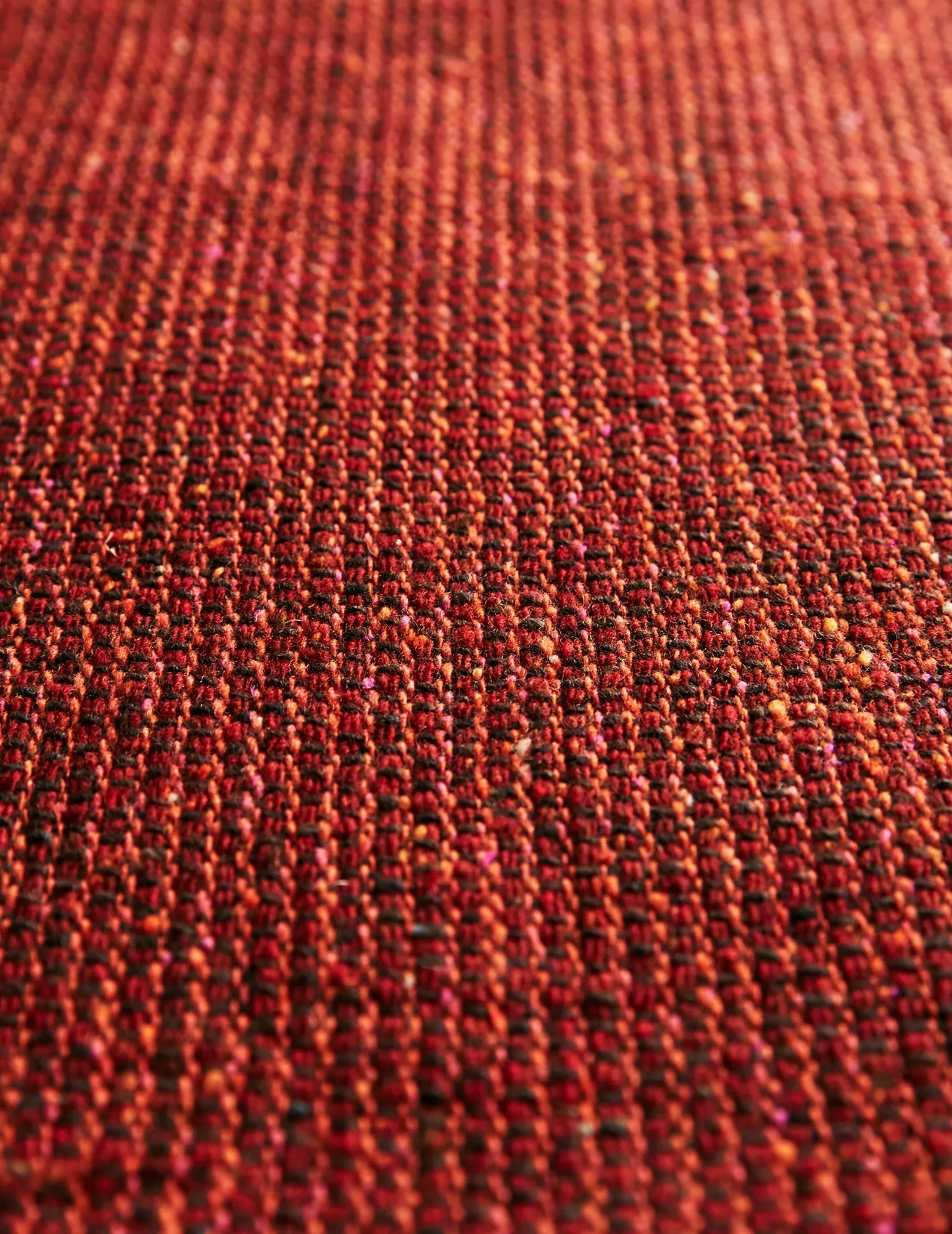 Tweed Emphasize Narrow Scarf - Burnt Orange