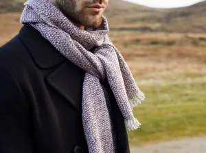 Tweed Emphasize Narrow Scarf - Dusty Aubergine