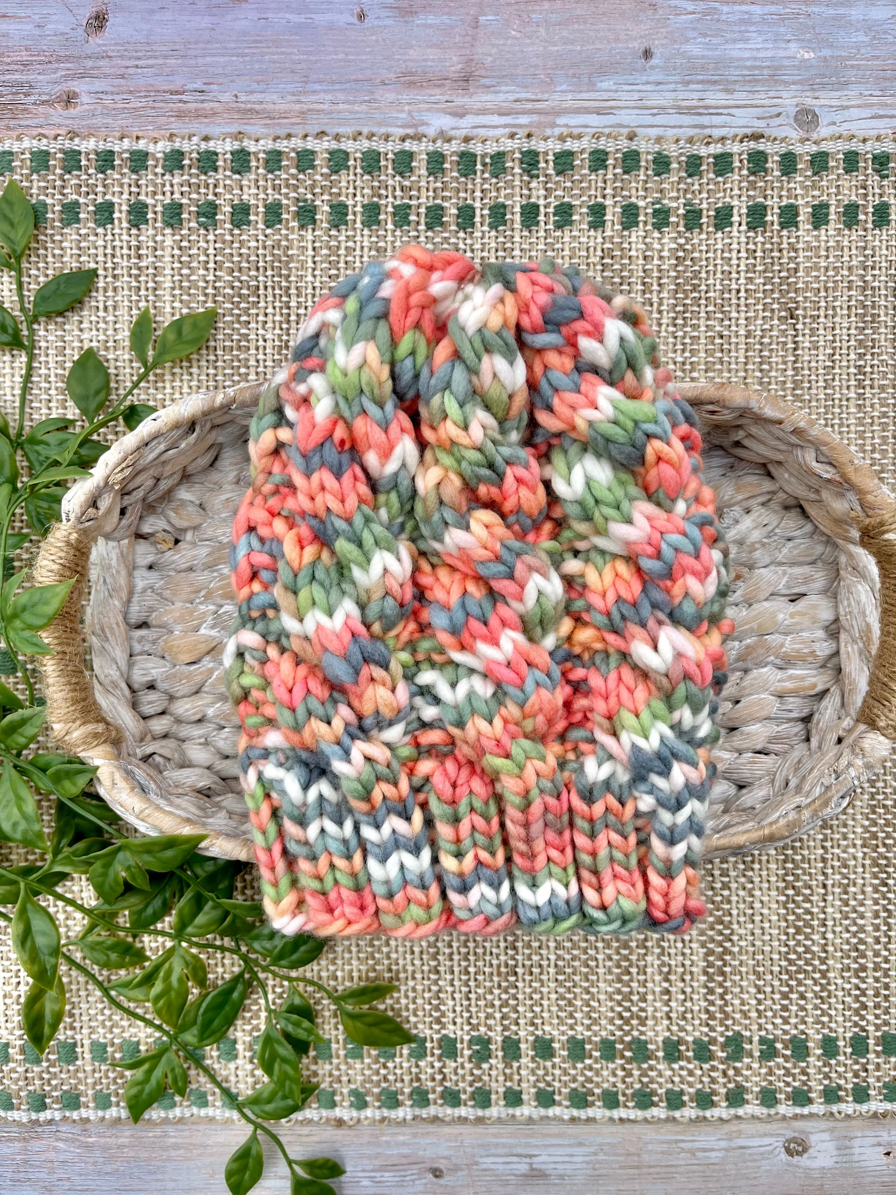 Twistercane Beanie in Watermelon