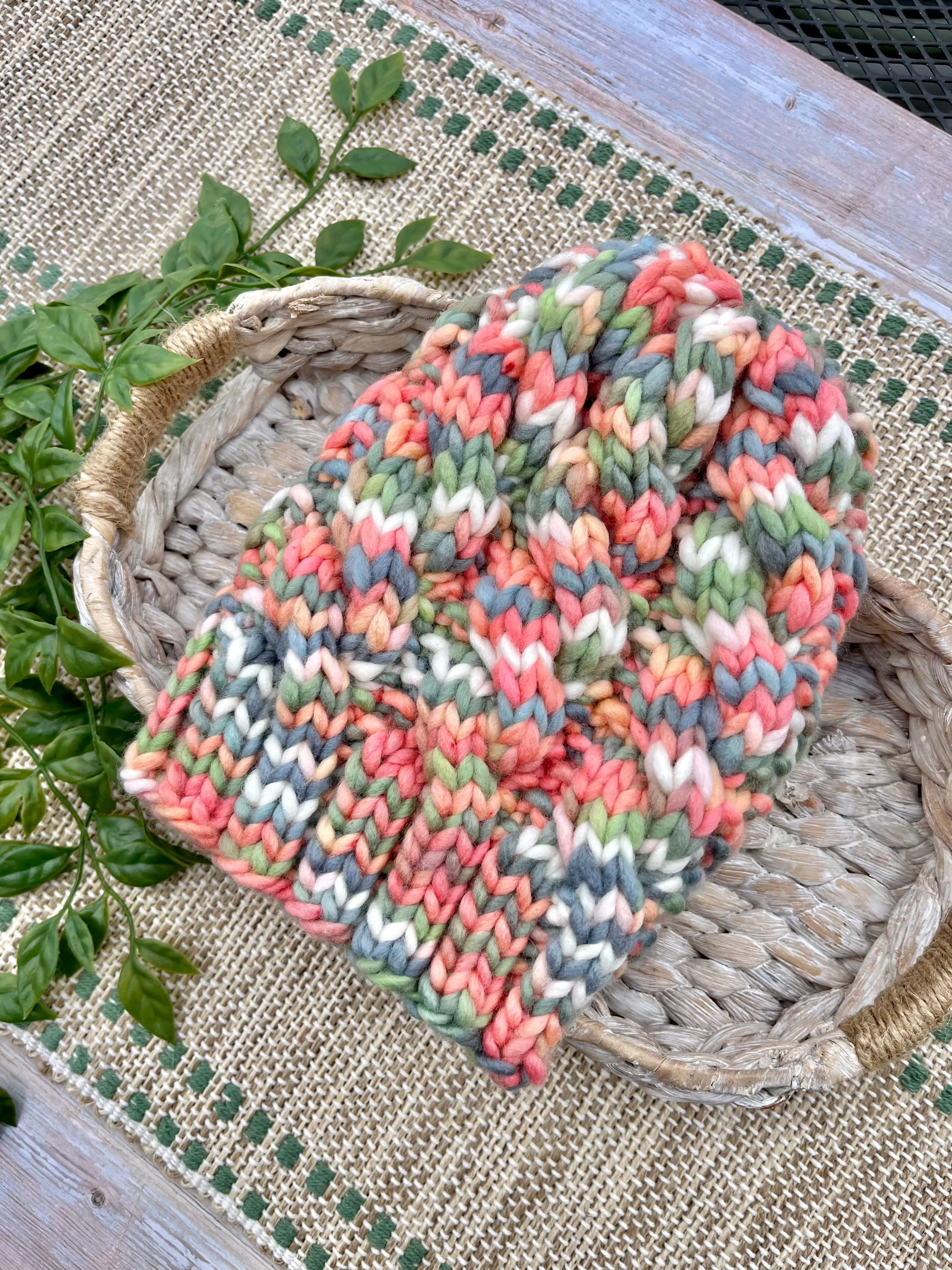 Twistercane Beanie in Watermelon