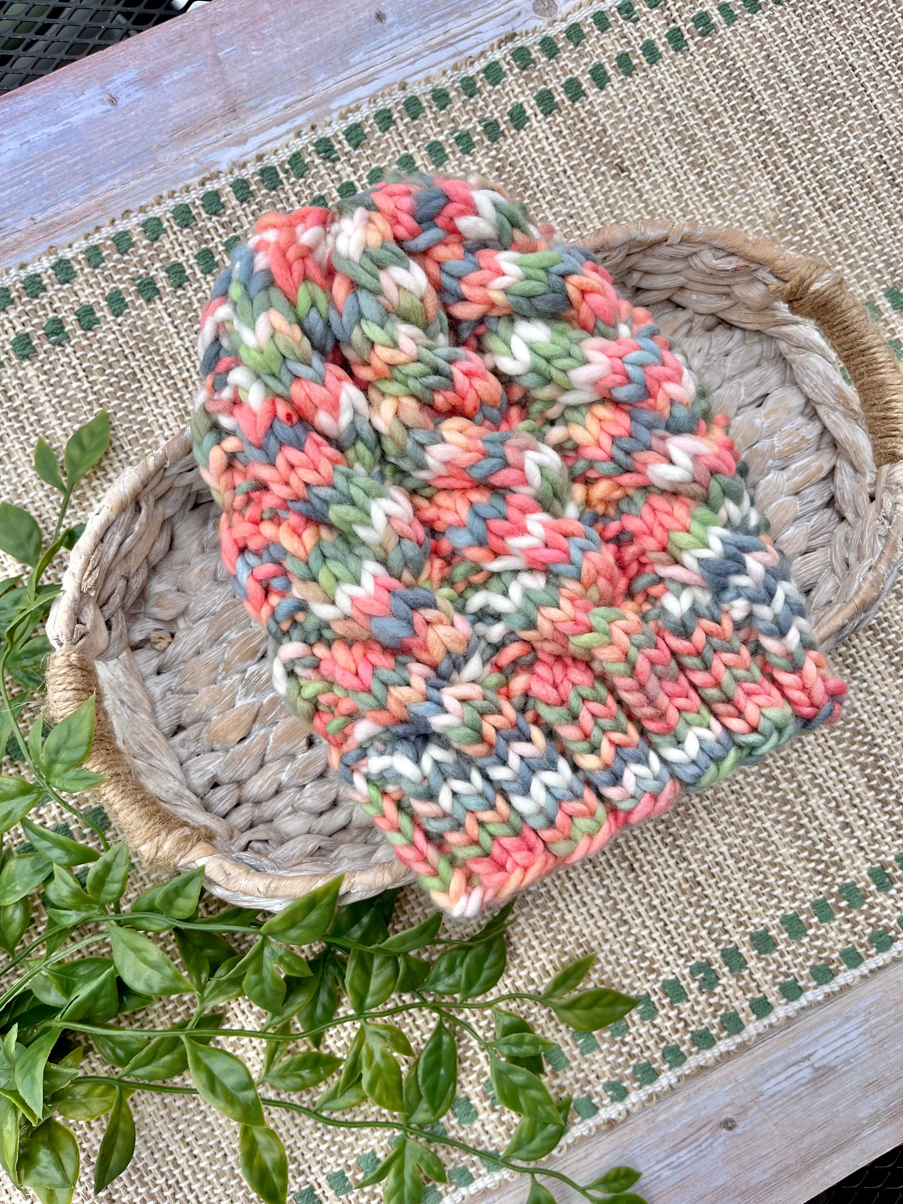 Twistercane Beanie in Watermelon