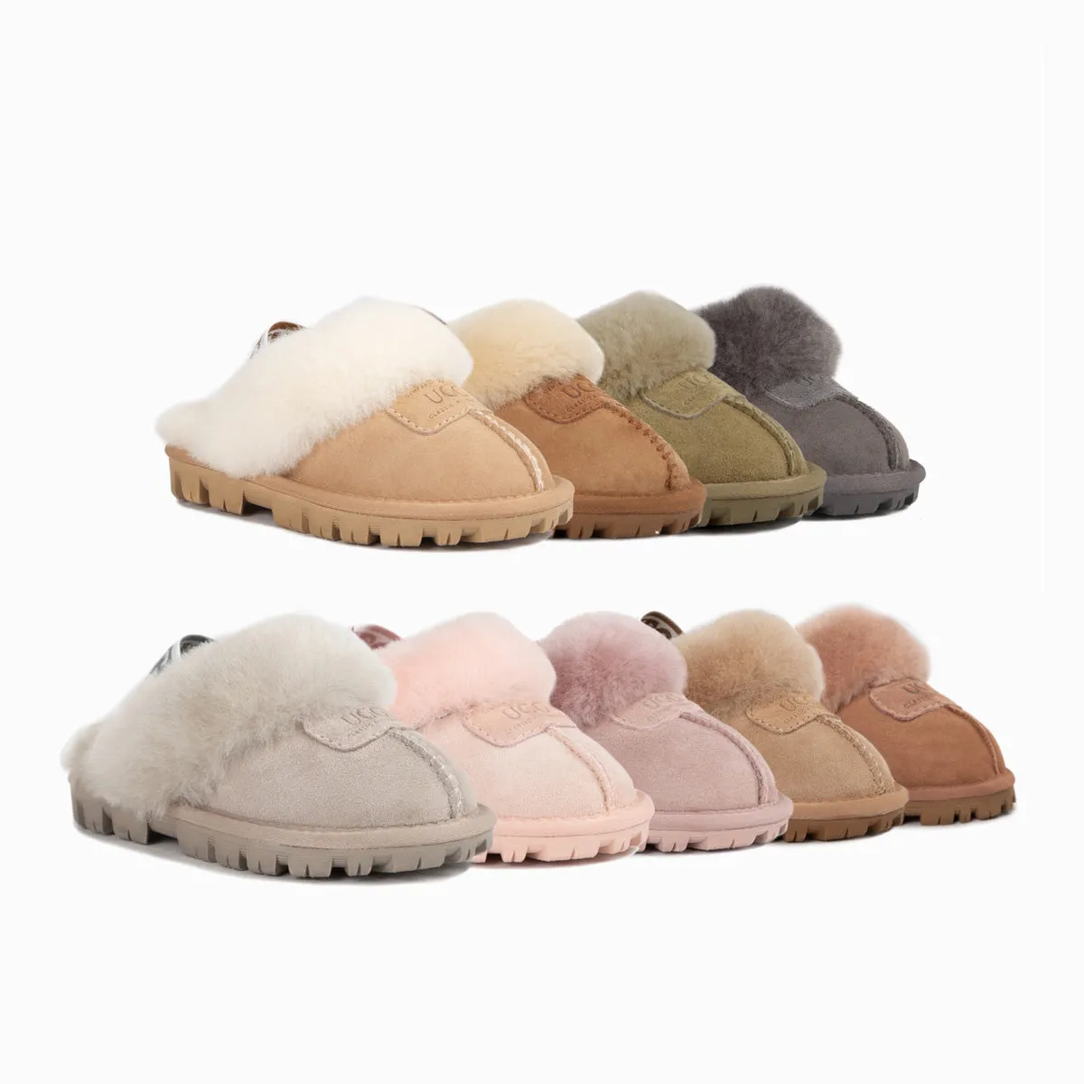Ugg Kids Coquette  Slipper (Elastic Backstrap)( Water Resistant)