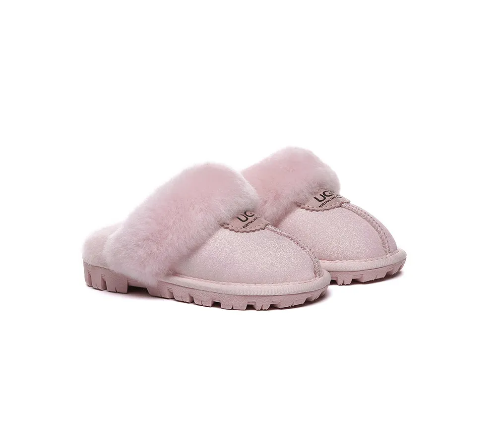 UGG Slippers Kids Sheepskin Wool Shirley