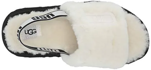 UGG womens Disco Slide Slipper, White, 8 US