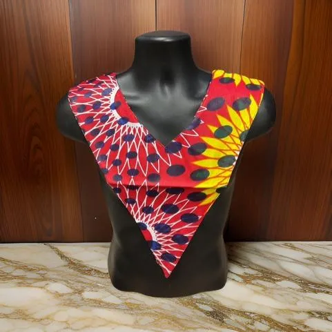 Unisex African Print Reversible Shoulder Collar (Print E)