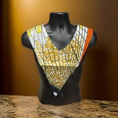 Unisex African Print Reversible Shoulder Collar (Print H)