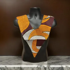 Unisex African Print Reversible Shoulder Collar (Print P)