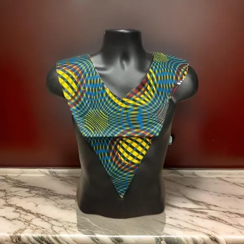 Unisex African Print Reversible Shoulder Collar (Print P)