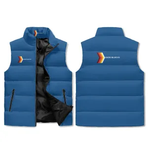 Unisex Lightweight All Over Printing Stand Collar Zip Up Puffer Vest
