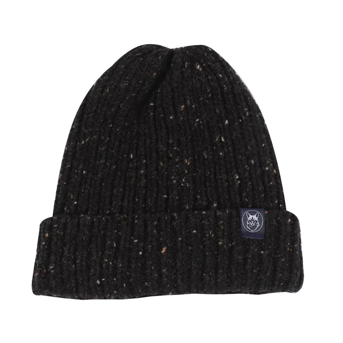 Unisex Ribbed Donegal Wool Beanie
