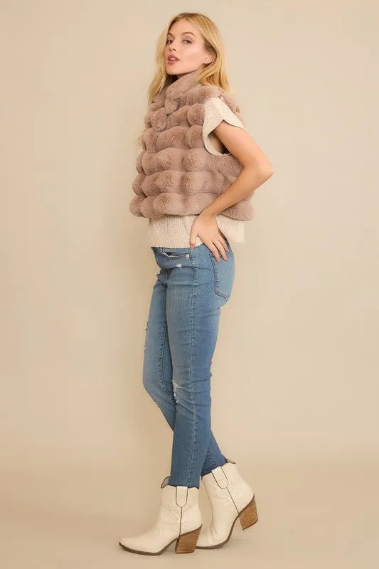 Vegan Fur Crop Vest
