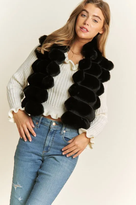 Vegan Fur Crop Vest