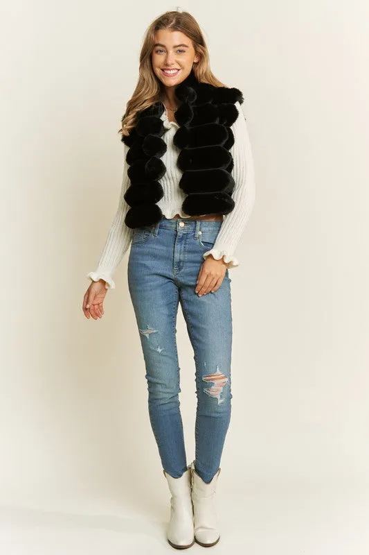 Vegan Fur Crop Vest