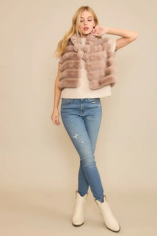 Vegan Fur Crop Vest