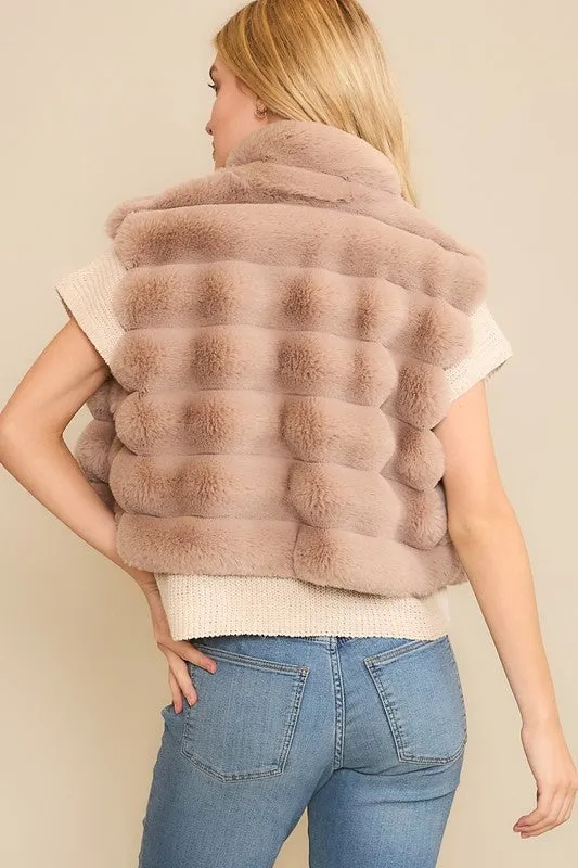 Vegan Fur Crop Vest