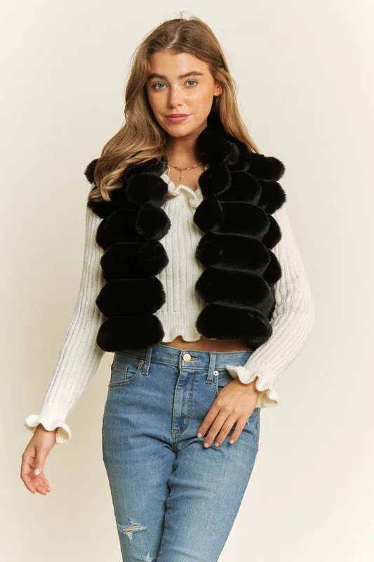 Vegan Fur Crop Vest