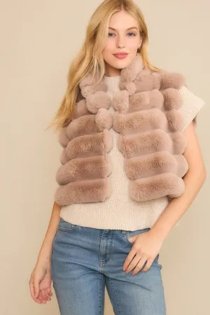 Vegan Fur Crop Vest