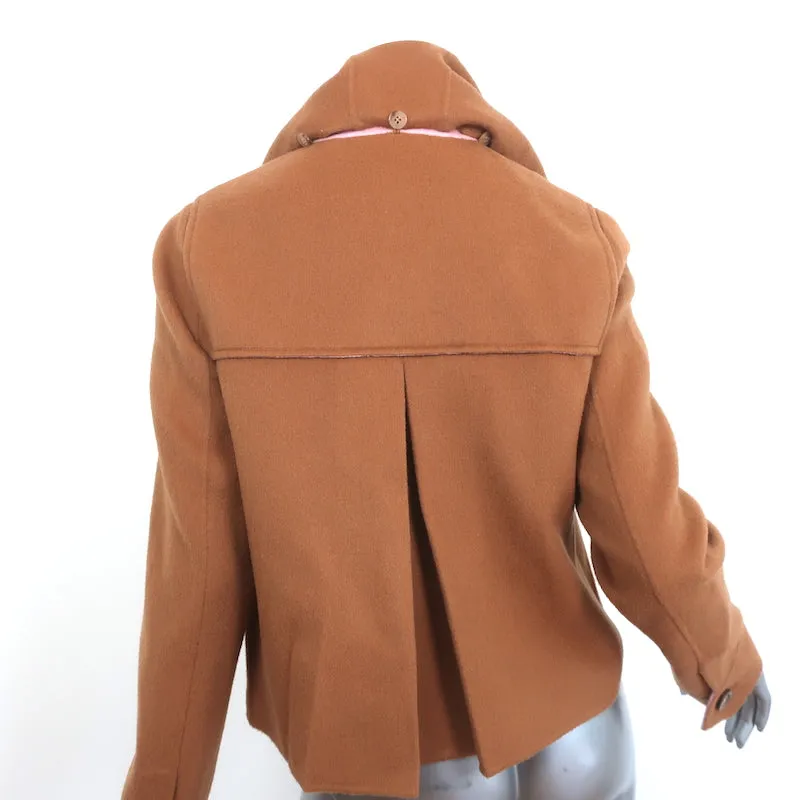 Veronica Beard Cropped Jacket Warren Camel/Pink Wool-Cashmere Size 6 NEW