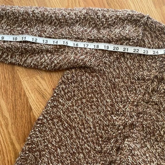 Vintage Pullover Chunky Hand Knitted Women’s Sweater Cowl/Turtleneck Brown/Tan