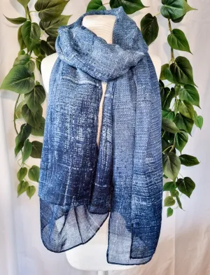 Viscose Scarf - Plain Blue