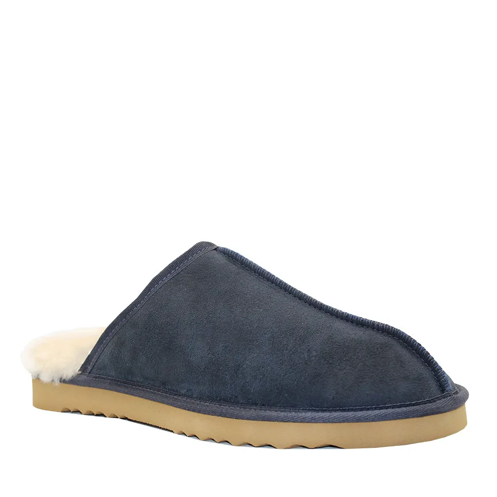 WARATAH UGG® Australian Made Premium Sheepskin Mens Scuff - Navy