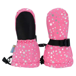 Waterproof Mitten | Watermelon Pink Star